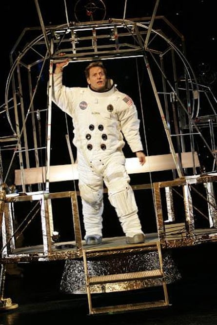 Glenn Carter as Buzz Aldrin in the 2007 production of Stephen Edwards’ Moon Landing at Derby Playhouse