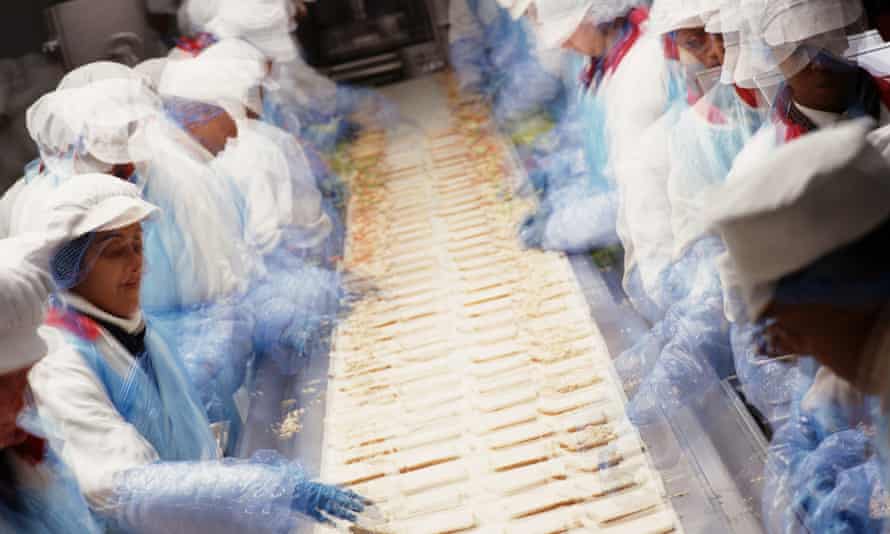 Sandwich makers on the production line