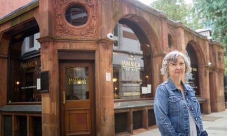 ‘We’re looking the past squarely in the eye’ … Ildiko Bita outside the pub where the Jamaica Coffee House once stood.