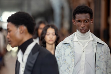 Models walk the runway during the Wales Bonner spring/summer 2026 show.
