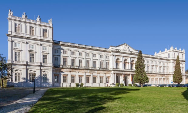 Ajuda National Palace, Lisbon, Portugal. 19th century neoclassical Royal palace.