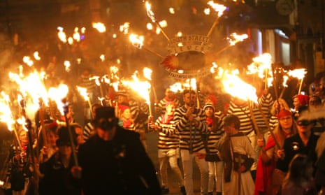 Bonfire night celebrations in Lewes, East Sussex