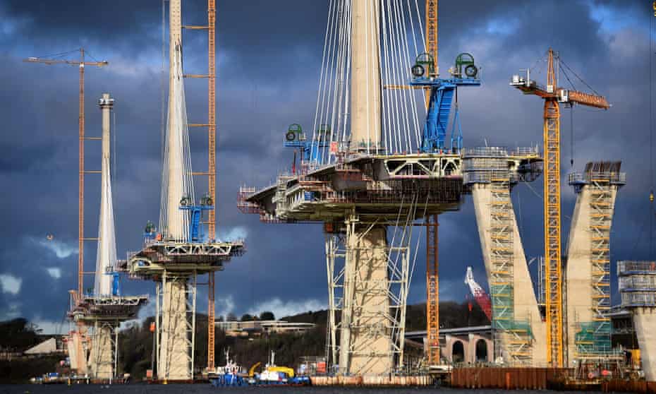 the new Firth of Forth bridge being built