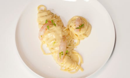 ‘Three langoustine tails add absolutely nothing to the pasta’: spaghetti cacio e pepe.