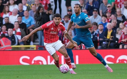 Morgan Gibbs-White successful pre-season action for Forest.