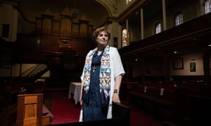 Reverend Josephine ‘Jo’ Inkpin is the first openly transgender minister to be inducted into a mainstream church. The Pitt Street Uniting Church. Sydney, NSW, Australia.