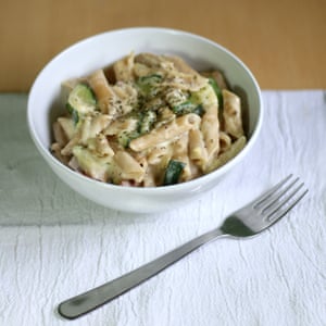 Courgette carbonara
