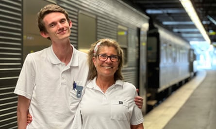 SJ train hosts Mårten Block and Jeanette Andreasson
