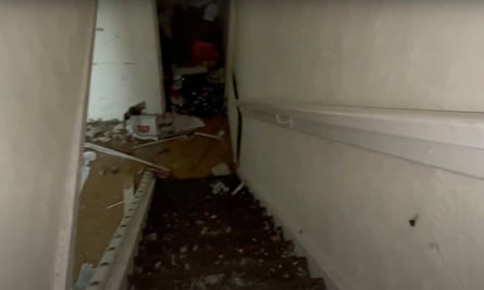 Screengrab of a YouTube video showing the interior of the Easington Colliery house.