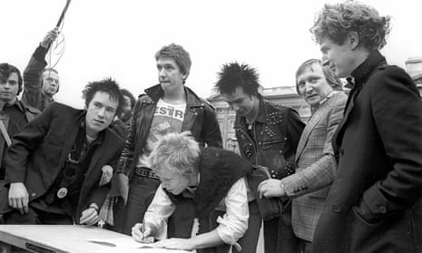 Cash from chaos: the Sex Pistols sign a record deal with A&M outside Buckingham Palace, March 1977