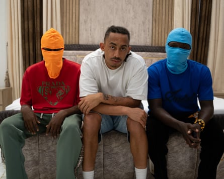 Jordan Stephens (centre) in Hunting My Sextortion Scammer.