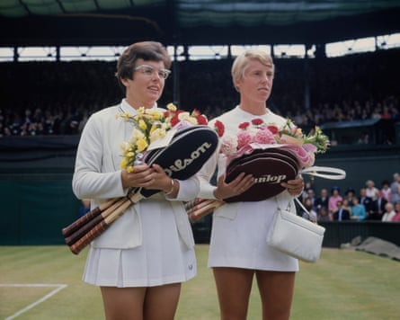 Billie Jean King and Ann Jones meet in the 1967 Women’s singles final at Wimbledon.