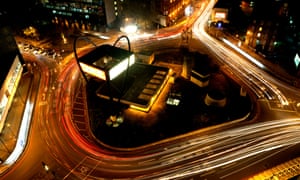 Old Street’s Silicon Roundabout during evening rush hour