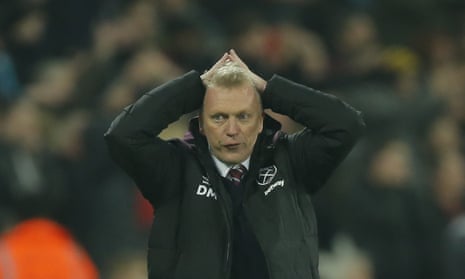 Manager David Moyes rues a missed chance.