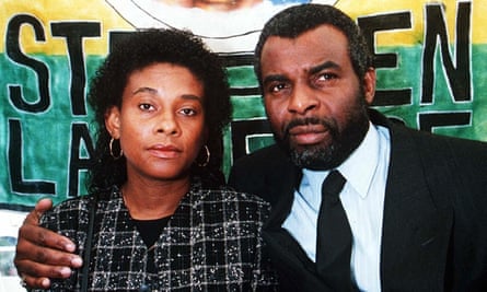 Raw grief … Doreen and Neville Lawrence in 1995.