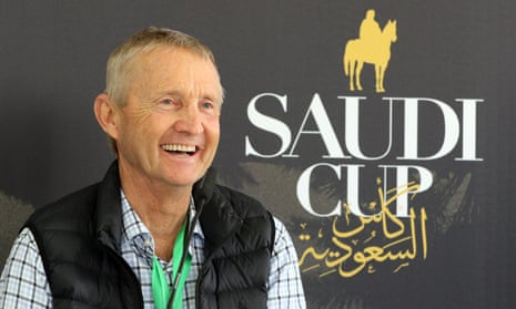 Jason Servis was in good spirits last month at the Saudi Cup, where his horse Maximum Security won the $20m race. 