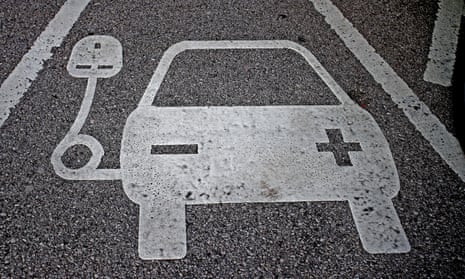 an electric charging point parking bay