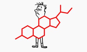 Illustration of cortisol, a fight-or-flight hormone
