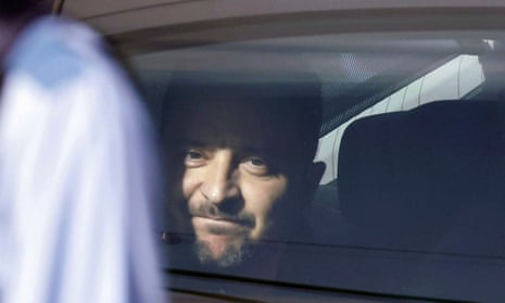 Zelenskiy is seen in a motorcade vehicle on his way to attend the Group of Seven (G7) nations’ meetings.