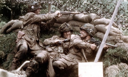 Scott Grimes, center, plays Donald Malarkey in Band of Brothers.