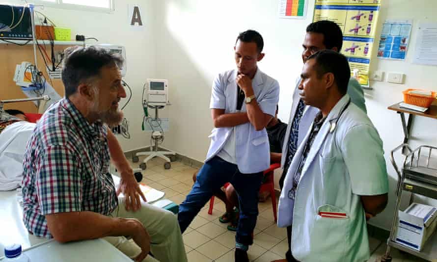 ‘The fear of this vaccine is real’: how Papua New Guinea’s Covid strategy went so wrong | Papua New Guinea 4 Professor Glen Mola with medical students
