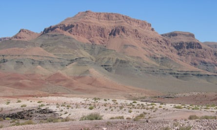 Lava piles of the Central Atlantic Magmatic Province in Morocco (Midelt)