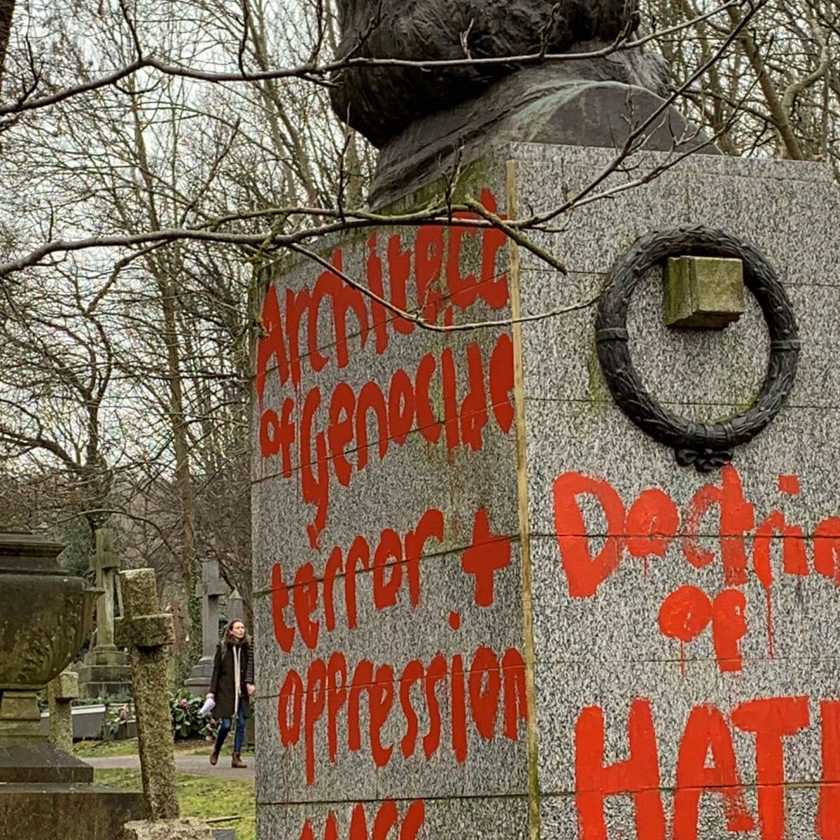 Karl Marx's London memorial vandalised for second time | London | The  Guardian