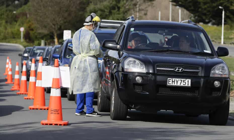 Drive-through testing in Christchurch