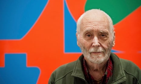 Robert Indiana in front of his famous image in 2013 at the Whitney in New York. The lawsuit alleges that the caretaker conspired with a New York art publisher to ‘exploit Indiana for profit’.