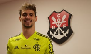 Rodrigo Caio in the Flamengo training base in Rio.