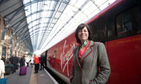 Claire Perry, the transport minister, at London’s King’s Cross station for the Virgin Trains East Coast service to Newcastle.