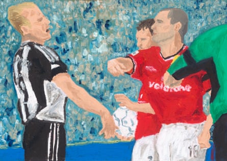 Roy Keane punching Alan Shearer