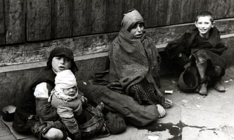 Children in the street in the Warsaw Ghetto in Poland, 1941. 