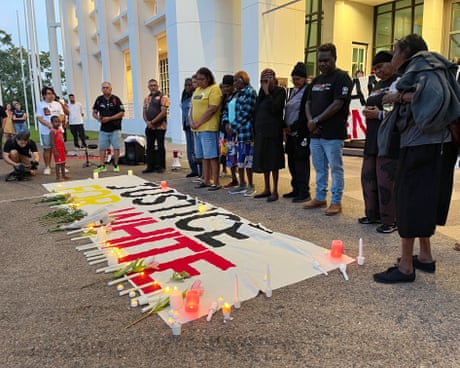 Australia news live: hundreds attend vigil for Kumanjayi White; former Liberal Party president sparks ire for comments about ‘assertive’ women