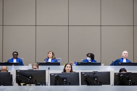 Luz del Carmen Ibáñez Carranza sitting at the international criminal court in The Hague