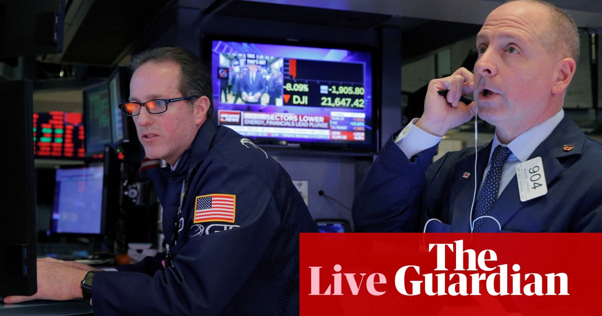 Wall Street And Ftse 100 Plunge On Worst Day Since 1987 As It Happened Business The Guardian