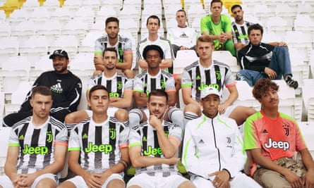 Juventus footballers in stands