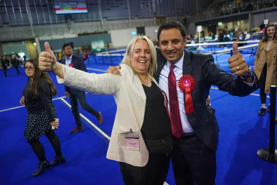 Anas Sarwar, leader of the Scottish Labour party, at the count in Glasgow.