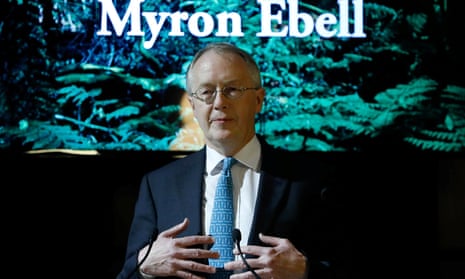 Myron Ebell, who led Trump’s EPA transition team, makes a speech in Brussels