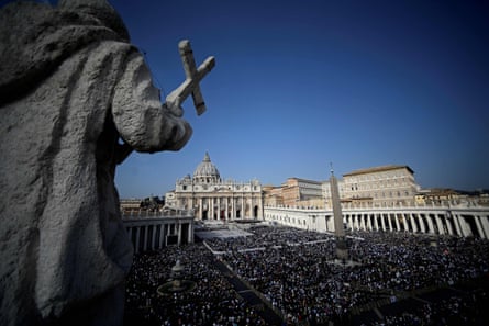 A canonisation ceremony in St Peter’s Square in 2018.