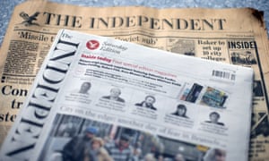 The first and last editions of the Independent newspaper, which began in 1986.