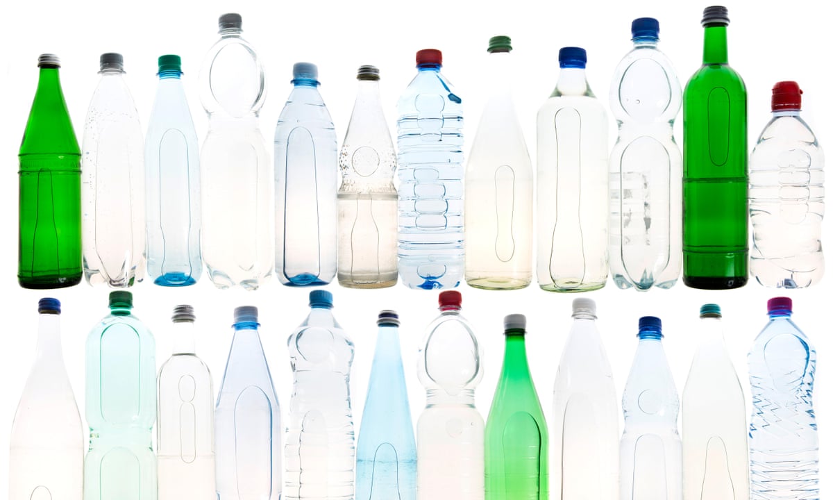 Plastic bottles and labels