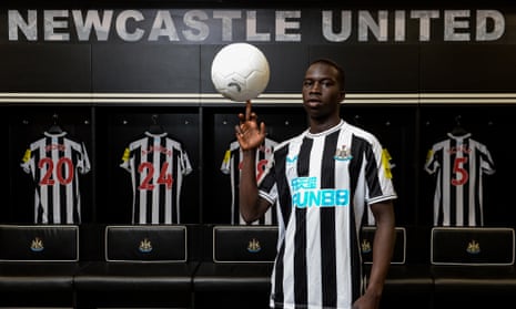 Newcastle United unveil new Australian signing Garang Kuol.