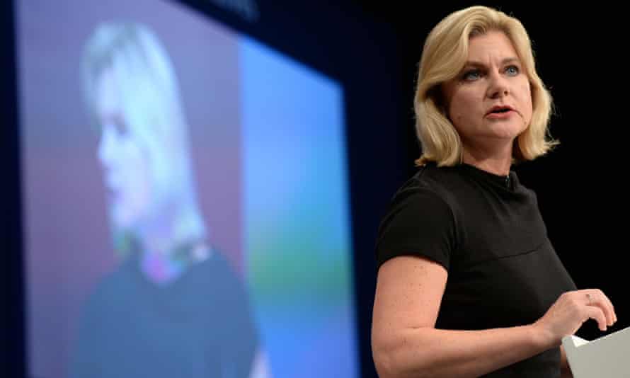 International Development Secretary Justine Greening addresses the Conservative Party conference in Manchester which began today. PRESS ASSOCIATION Photo. Picture date: Sunday October 4, 2015. See PA story TORY Main. Photo credit should read: Stefan Rousseau/PA Wire