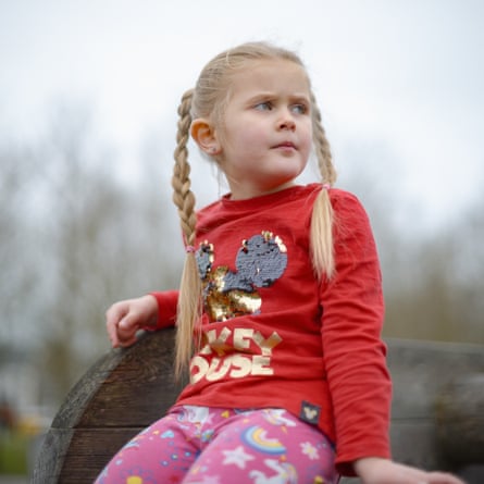Carol’s youngest daughter, Cara, aged four