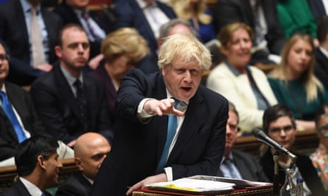 Boris Johnson speaking last week at prime minister's questions in the House of Commons