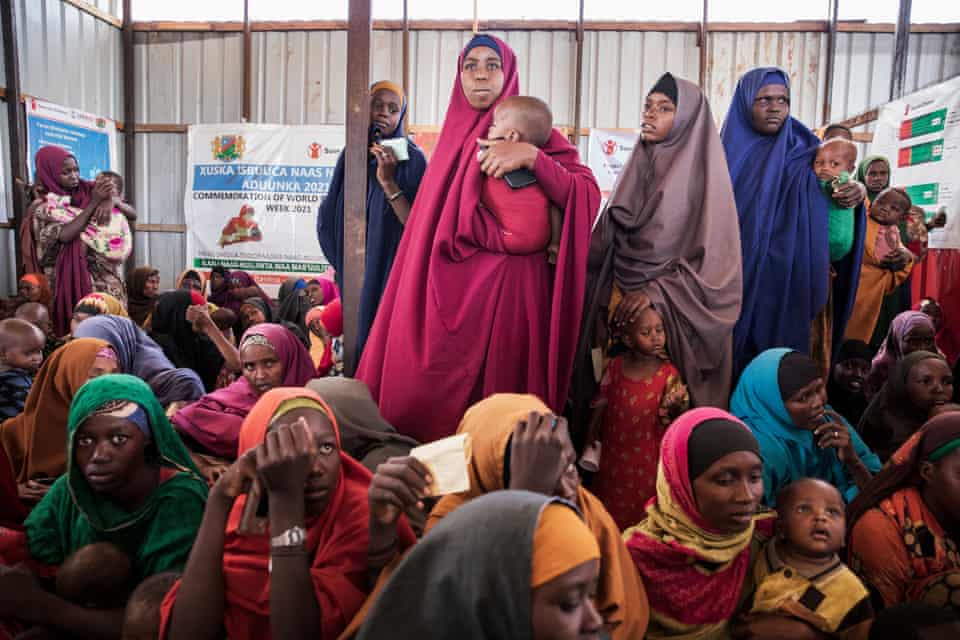 A health clinic at a camp for internally displaced people. Baidoa, South West state, Somalia.