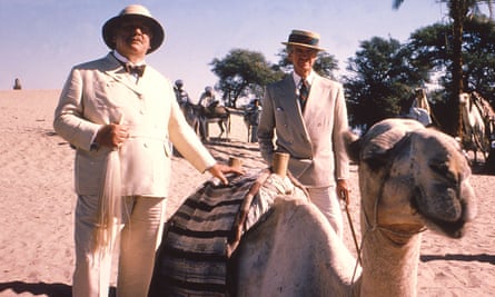 Peter Ustinov, left, with David Niven in Death on the Nile, 1978.