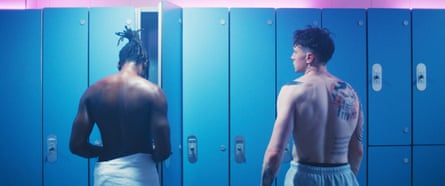 Nathan Stewart-Jarrett and George MacKay in a locker room in Femme.