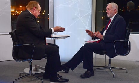 Jeremy Corbyn four times refused to apologise for his failure in an interview with Andrew Neil.